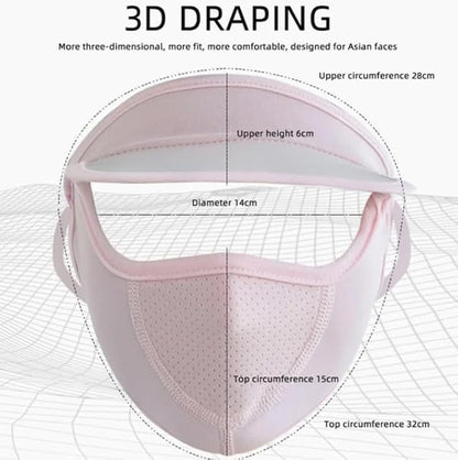 Sun Protection Mask Attached Cap