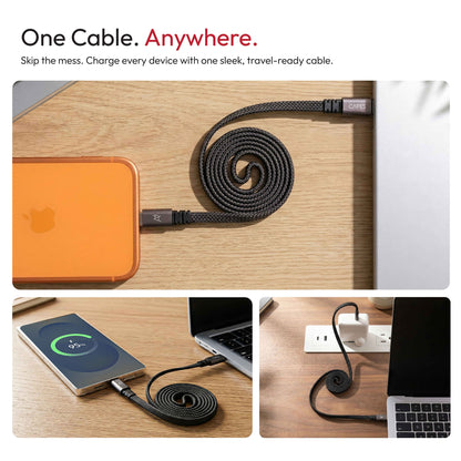MagLock Type C to C Flat Magnetic 240W Fast Charging Cable [5M]