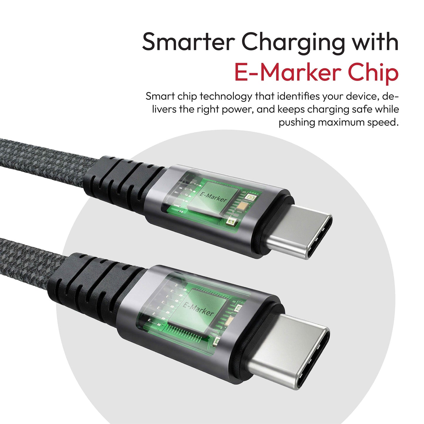 MagLock Type C to C Flat Magnetic 240W Fast Charging Cable [5M]
