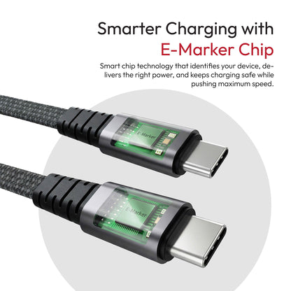 MagLock Type C to C Flat Magnetic 240W Fast Charging Cable [5M]