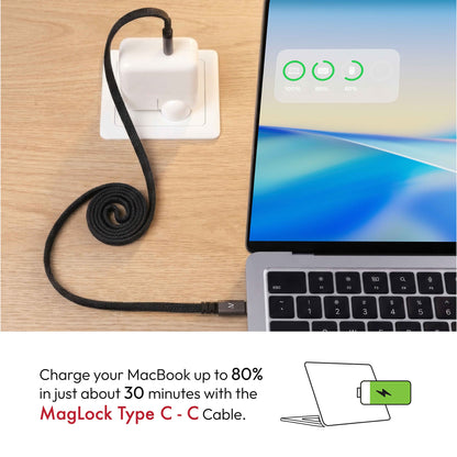 MagLock Type C to C Flat Magnetic 240W Fast Charging Cable [5M]
