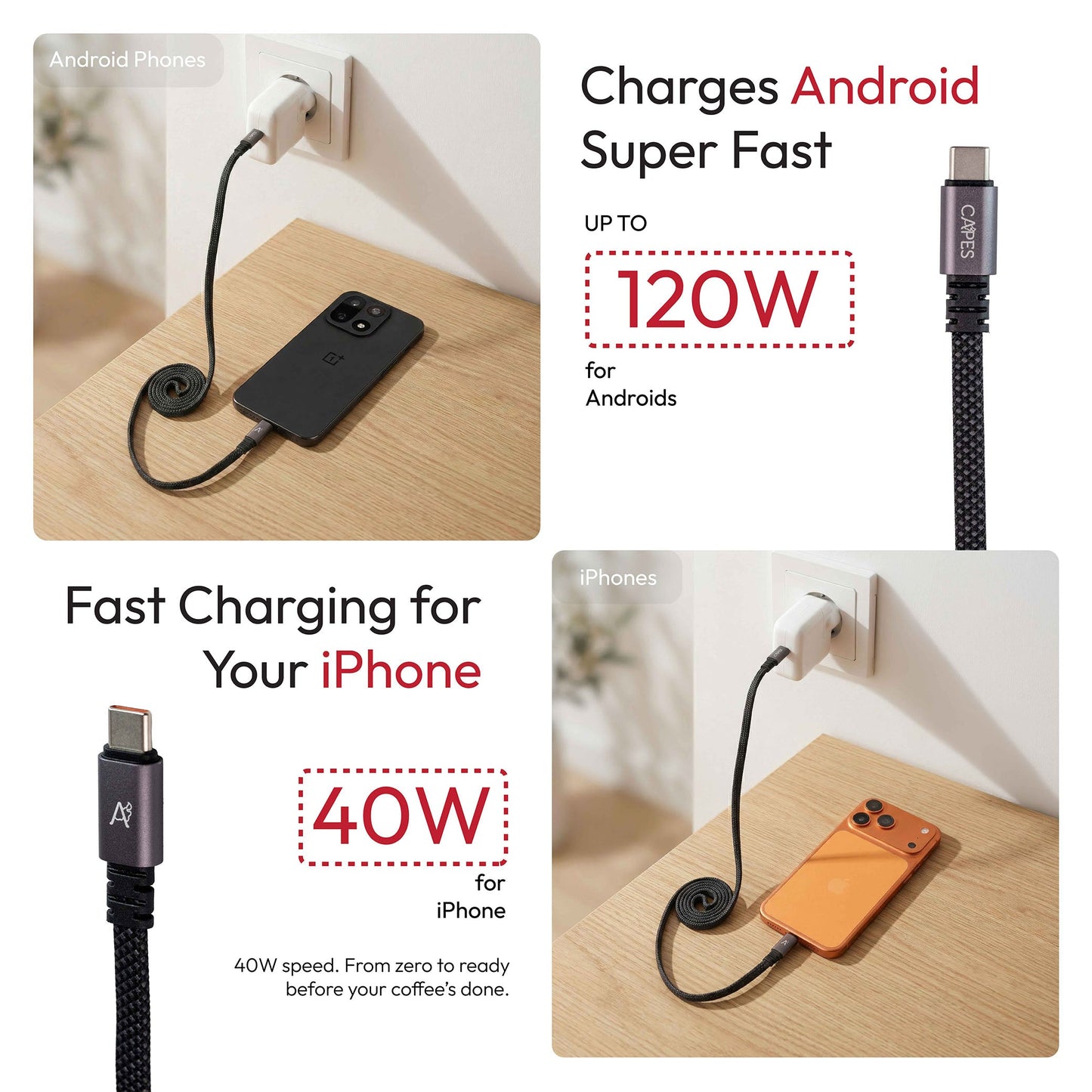 MagLock Type C to C Flat Magnetic 240W Fast Charging Cable [5M]