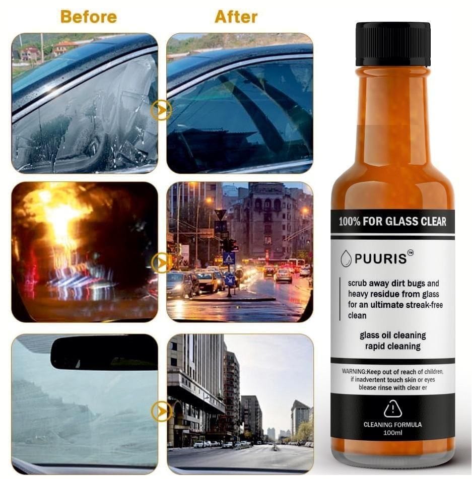 Glass Cleaning Agent Powerful Stain Remover (Pack of 2)